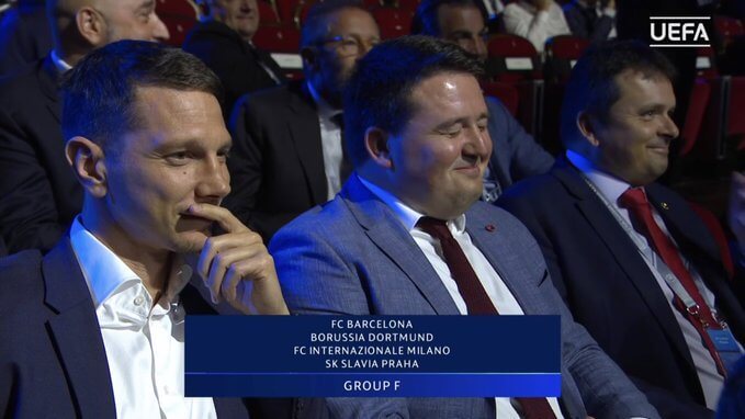 “სლავიას” წარმომადგენლების რეაქცია, როდესაც ჯგუფში “ბარსელონასთან” მოხვდნენ