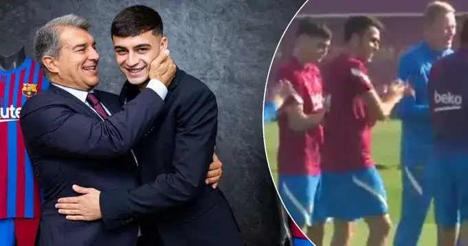 ბარსელონას მოთამაშეებმა პედრის კონტრაქტის გახანგრძლივება მიულოცეს [VIDEO]